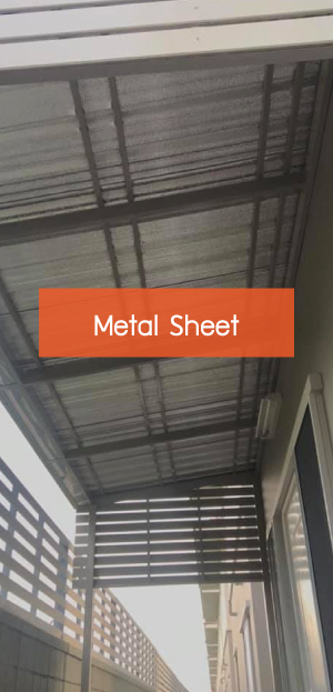 Metal Sheet roofing saving price awning